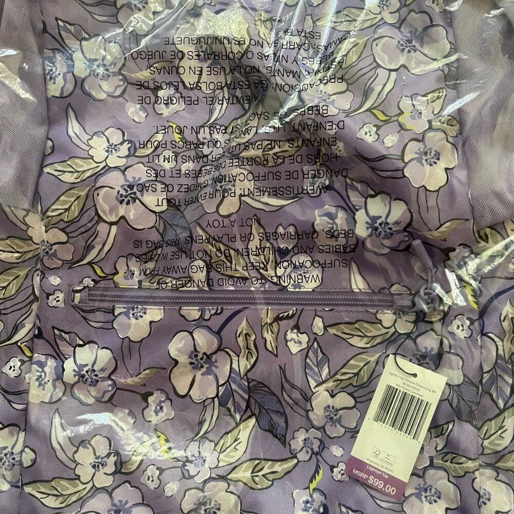 Vera Bradley Women's Outlet Lighten Up Deluxe Drawstring Backpack
